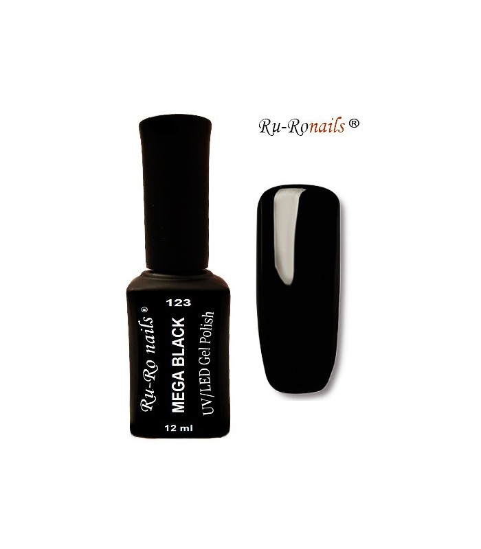 RUBBER GEL POLISH -MEGA BLACK 123