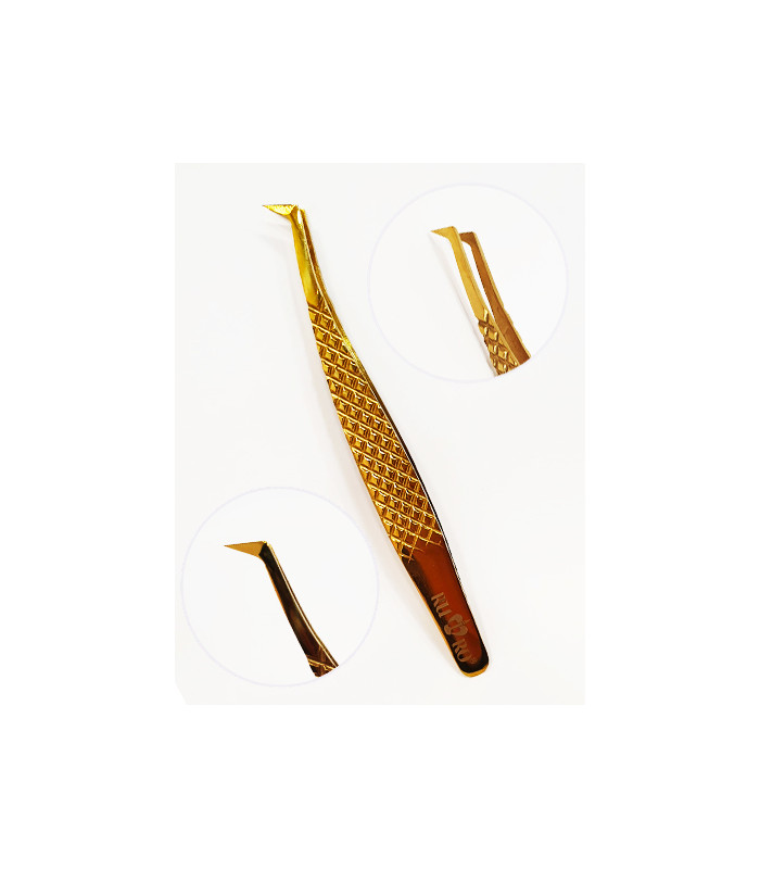 PINZA VOLUMEN ANGULO PUNTIAGUDO 11,5cm. CON ESTUCHE INMANTADO