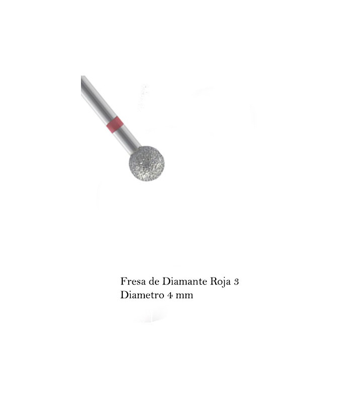 FRESA DE DIAMANTE - ROJA (bola 4mm)