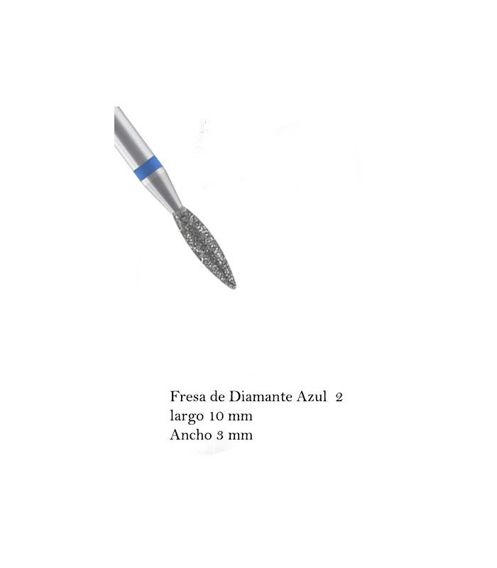 FRESA DE DIAMANTE - AZUL (llama 10mm x 3mm)