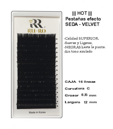EXTENSIONES DE PESTAÑAS "PELO A PELO"    C-0,15 / 12mm EXTENSIONES DE PESTAÑAS "PELO A PELO"    C-0,15 / 12mm