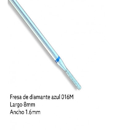 FRESA DE DIAMANTE - AZUL (recta 8mm x 1,6mm)
