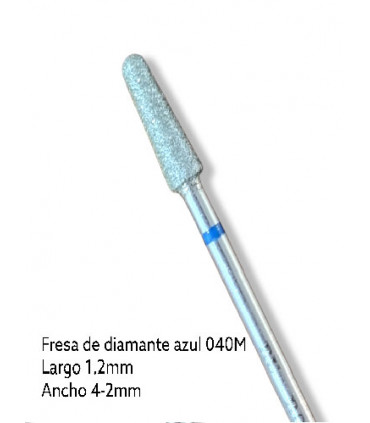 FRESA DE DIAMANTE - AZUL (cónica 12mm x 4-2mm)