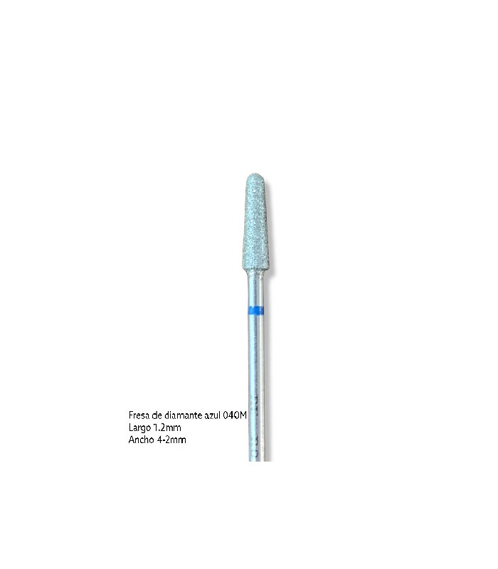 FRESA DE DIAMANTE - AZUL (cónica 12mm x 4-2mm)