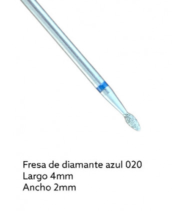 FRESA DE DIAMANTE - AZUL (llama 4mm x 2mm)