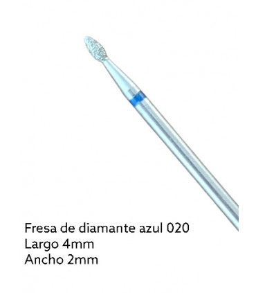 FRESA DE DIAMANTE - AZUL (llama 4mm x 2mm)