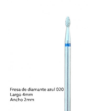 FRESA DE DIAMANTE - AZUL (llama 4mm x 2mm)