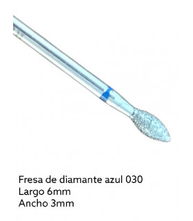 FRESA DE DIAMANTE - AZUL (llama 6mm x 3mm)
