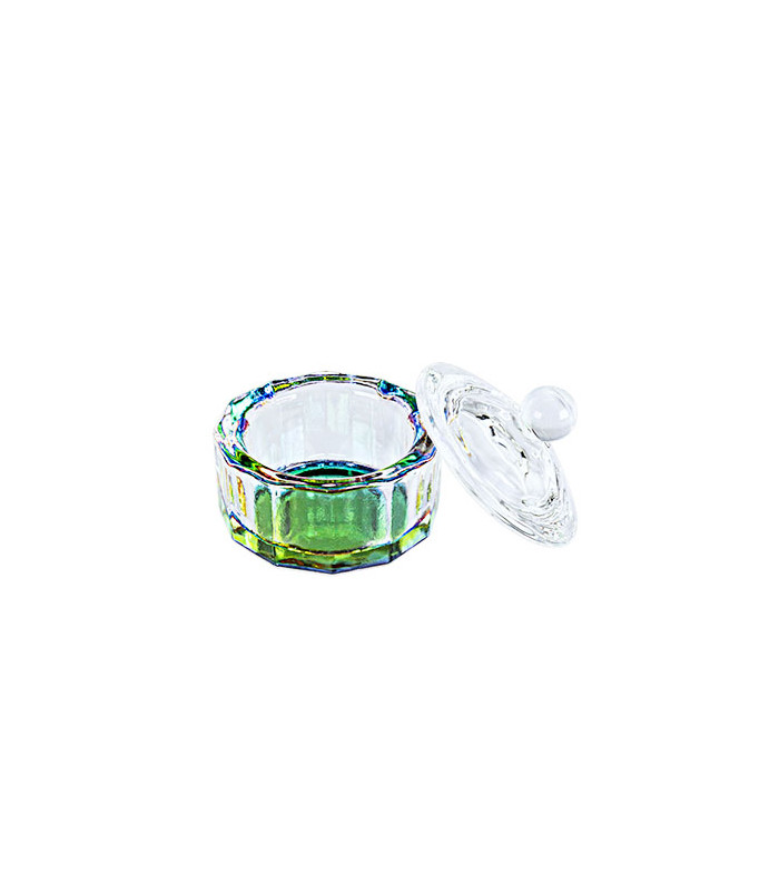 VASITO DE CRISTAL REDONDO CON TAPA