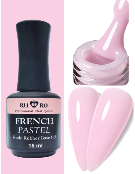 FRENCH RUBBER BASE - FRENCH PASTEL 15ml. FRENCH RUBBER BASE - FRENCH PASTEL 15ml.