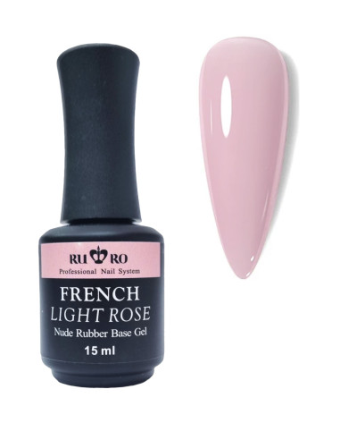 FRENCH RUBBER BASE - FRENCH LIGHT ROSE 15ml.