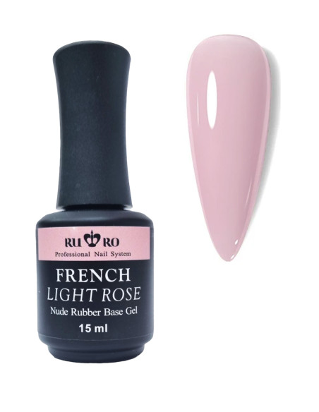 FRENCH RUBBER BASE - FRENCH LIGHT ROSE 15ml.