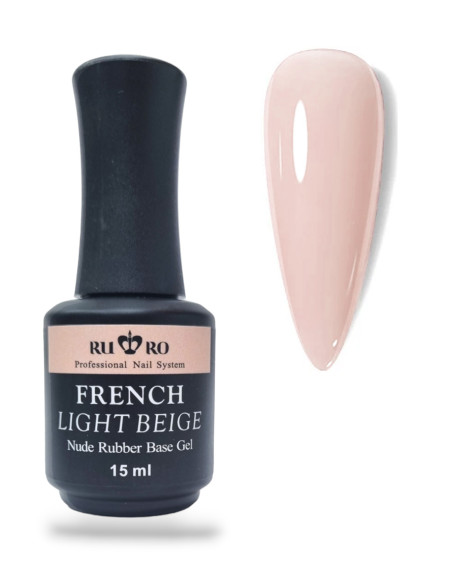 FRENCH RUBBER BASE - FRENCH LIGHT BEIGE 15ml.
