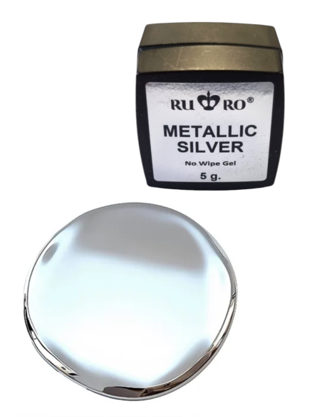 PINTURA GEL - METAL LIQUIDO  5ml. PLATA