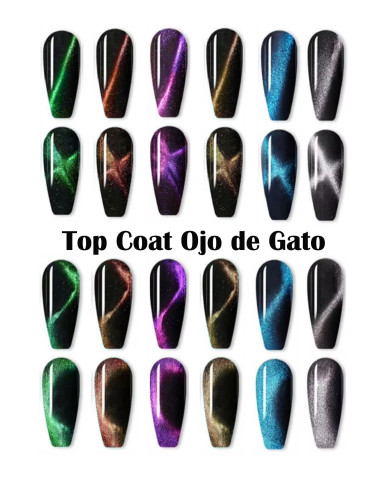 TOP COAT OJO DE GATO - AZUL 09
