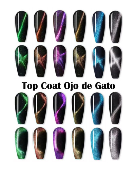 TOP COAT OJO DE GATO - AZUL 09