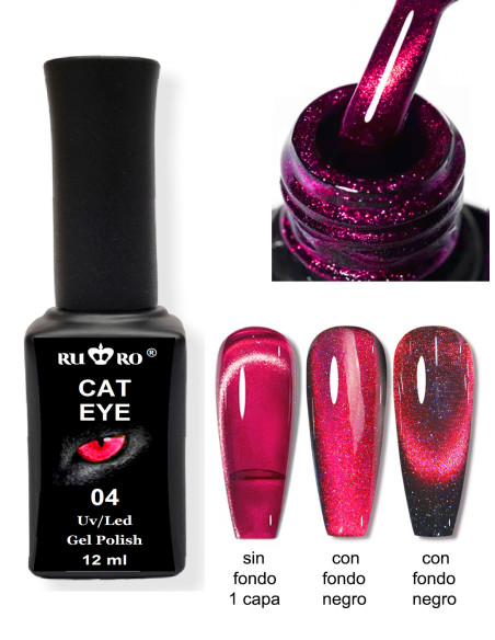 ESMALTE PERMANENTE OJO DE GATO - RED CAT EYE  04