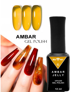 ESMALTE PERMANENTE - AMBAR JELLY 6