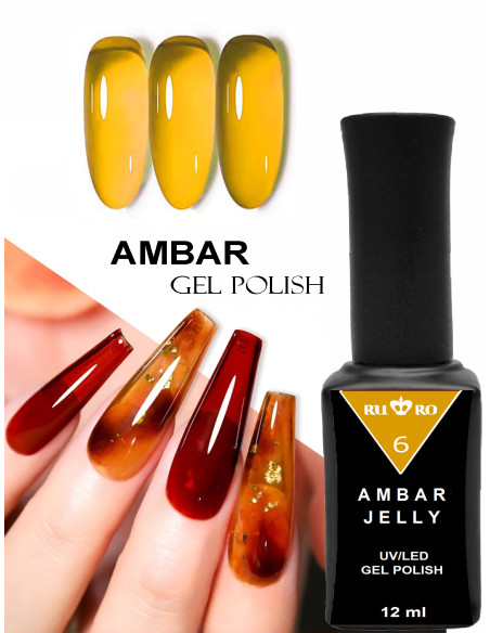 ESMALTE PERMANENTE - AMBAR JELLY 6