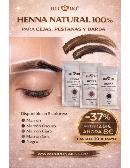 HENNA CEJAS Y PESTAÑAS - MARRÓN GRISÁCEO 10g.