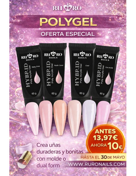 POLY GEL  -  BEIGE COVER  60 g