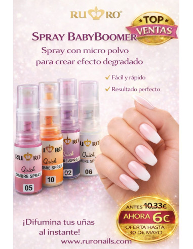 BABYBOOMER OMBRE SPRAY - 04 ROSA 5g.