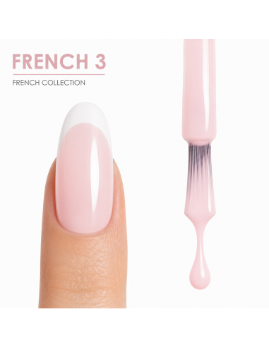 FRENCH 3 - Esmalte Semipermanente Rosa Natural RU-RO