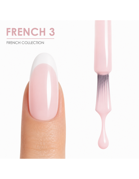 FRENCH 3 - Esmalte Semipermanente Rosa Natural RU-RO