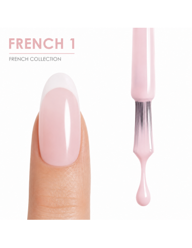 FRENCH 1 - Esmalte Semipermanente Rosa Translucido RU-RO