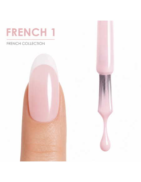 FRENCH 1 - Esmalte Semipermanente Rosa Translucido RU-RO