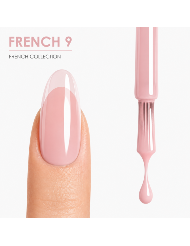 FRENCH 9 - Esmalte Semipermanente Rosa Intenso Natural RU-RO