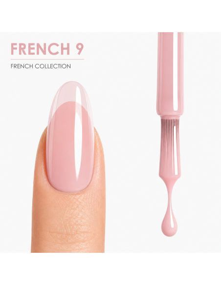 FRENCH 9 - Esmalte Semipermanente Rosa Intenso Natural RU-RO