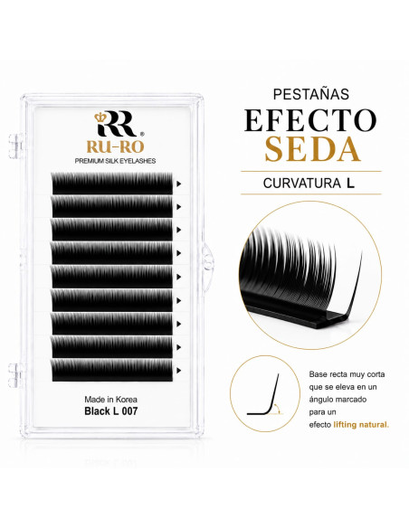 copy of EXTENSIONES DE PESTAÑAS CURVATURA L 0.07 - Largo 5mm. RU-RO PREMIUM