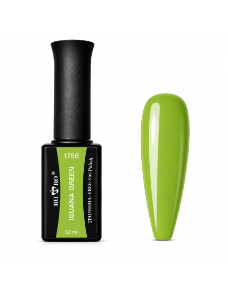 Esmalte Semipermanente Profesional 1756 IGUANA GREEN - Ru-Ro Nails 12ml.