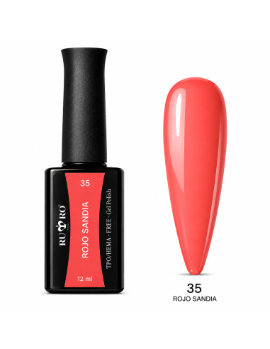 Esmalte Semipermanente ROJO SANDÍA Nº 35  Ru-Ro...
