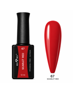 Esmalte permanente Scarlet Red Nº 67 RU-RO Nails rojo escarlata sin TPO y sin HEMA