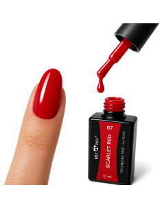 Esmalte permanente Scarlet Red Nº 67 RU-RO Nails rojo escarlata sin TPO y sin HEMA 2