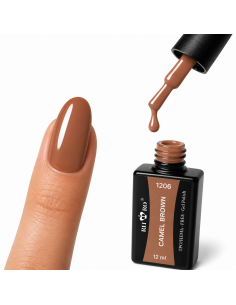 Esmalte permanente Camel Brown Nº 1206 RU-RO Nails marrón camel sin TPO y sin HEMA 2