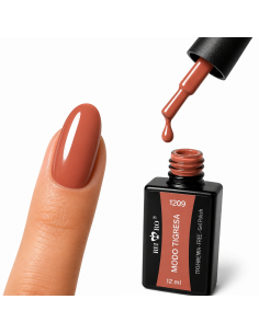 Esmalte permanente terracota Modo Tigresa Nº 1209 RU-RO Nails sin TPO y sin HEMA 2