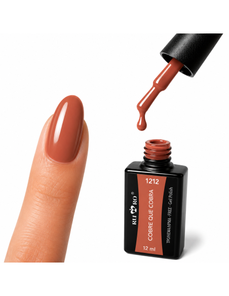 Esmalte Semipermanente Profesional  1212 COBRE QUE COBRA  Ru-Ro Nails