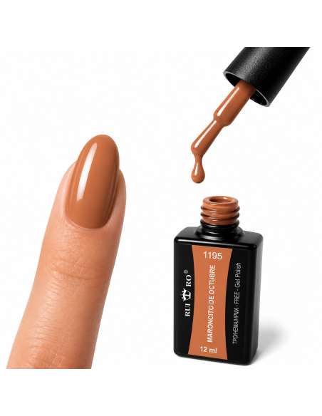 Esmalte Semipermanente Profesional  1195 MARONCITO DE OCTUBRE  Ru-Ro Nails
