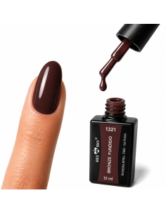 Esmalte permanente marrón chocolate Nº 1321 Bronze Fundido RU-RO Nails sin TPO y sin HEMA 2