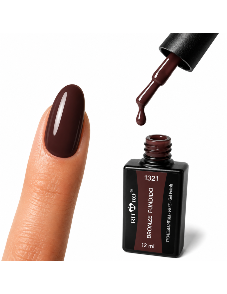 Esmalte Semipermanente Profesional  1321 BRONZE FUNDIDO  Ru-Ro Nails