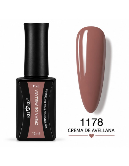 Esmalte semipermanente Crema de Avellana 1178 RU-RO 12 ml