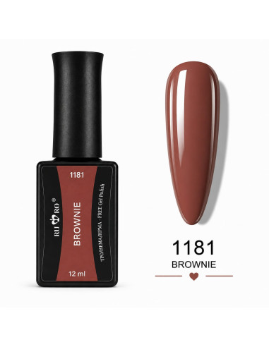 Esmalte semipermanente marrón Brownie 1181 RU-RO