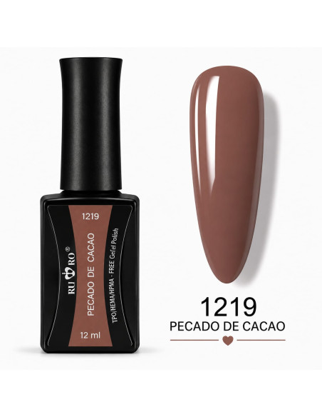 Esmalte semipermanente marrón cacao Pecado de Cacao 1219 RU-RO