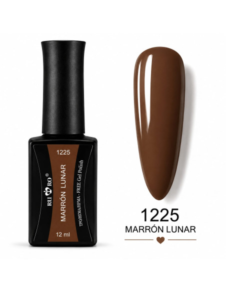 Esmalte semipermanente Marrón Lunar 1225 RU-RO Gel Polish 12 ml