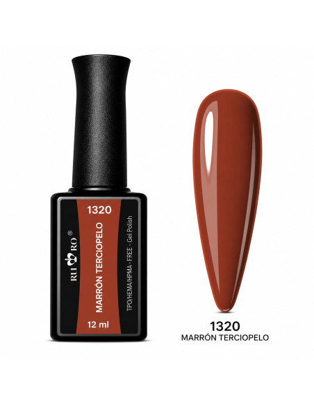 Esmalte semipermanente Marrón Terciopelo 1320 RU-RO 12 ml
