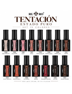 Set 15 Esmaltes Semipermanentes RU-RO – Colección...