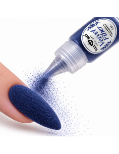 Velvet Fiber azul marino RU-RO Nails fibra efecto terciopelo para uñas 2